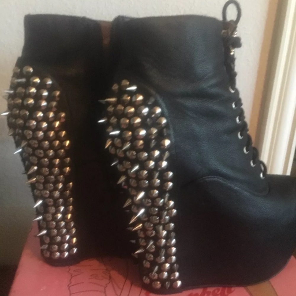 Jeffrey Campbell Damsel Spiked Platform Boots 9